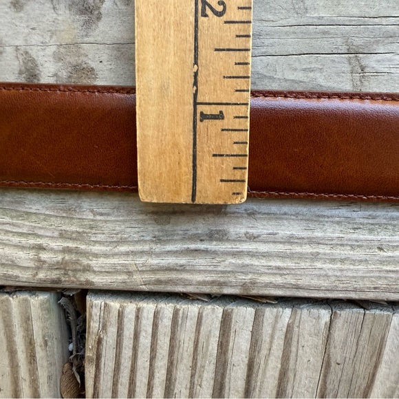 Jos A Bank Leather Belt Brown Marble Dress Business Suit 38 Brass Tone Buckle - Picture 10 of 16